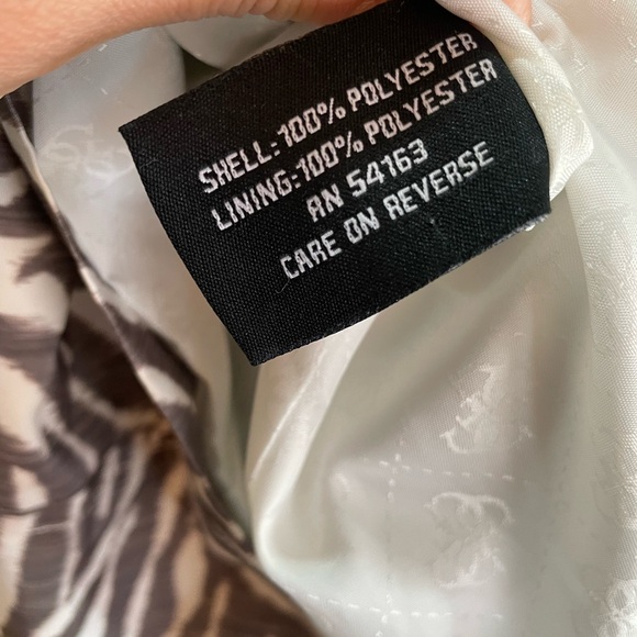 GUESS Zebra Print Trench Coat Size S - Picture 9 of 11